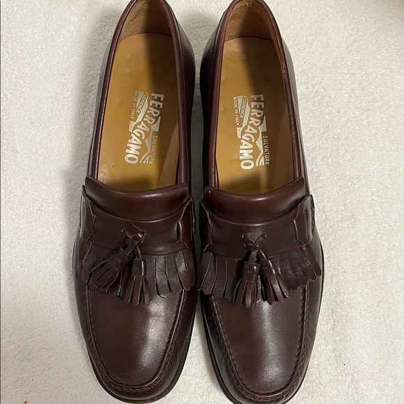 Salvatore Ferragamo Dark Brown Tassel Loafers